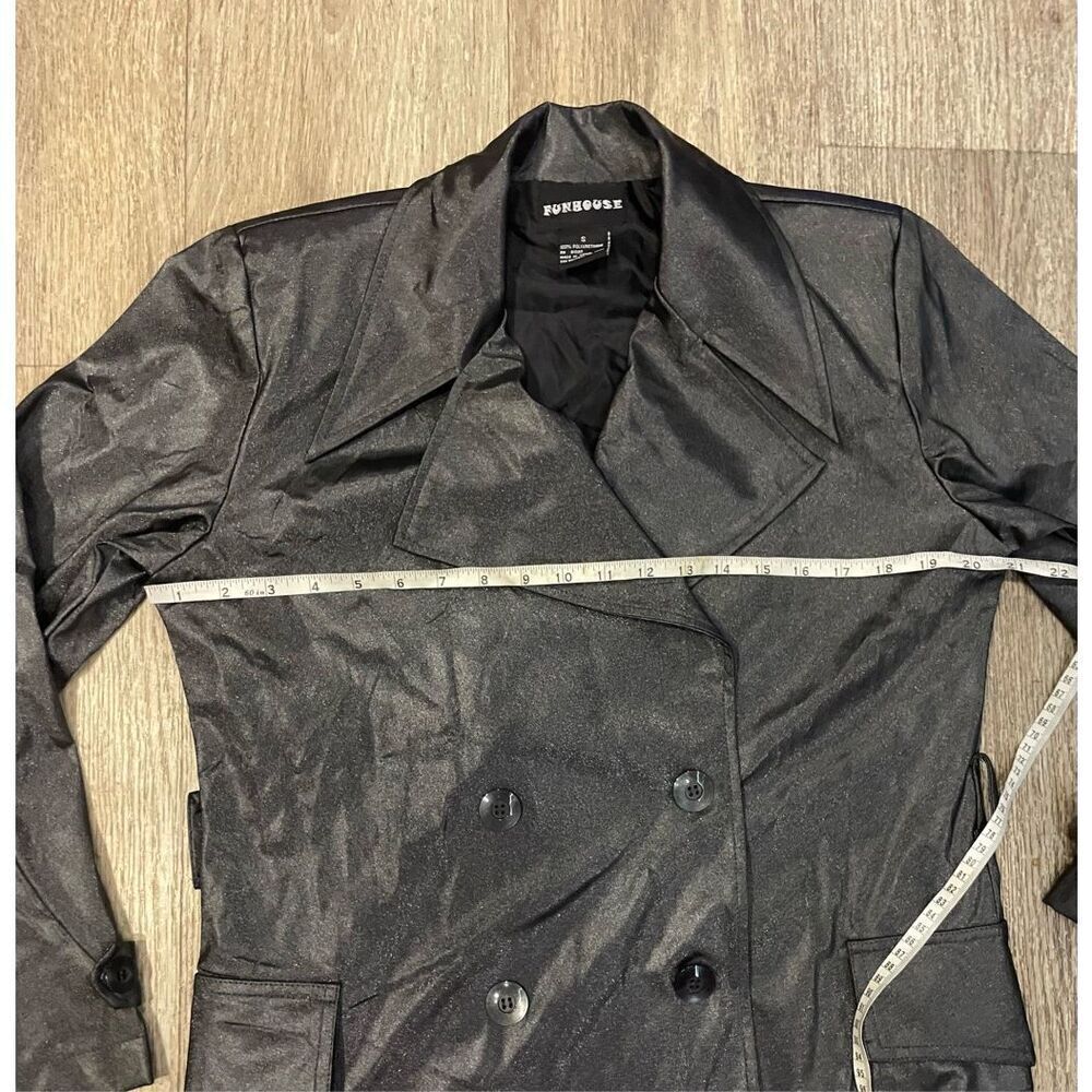 Funhouse Metallic Silver Y2K Jacket Small - Picture 3 of 4